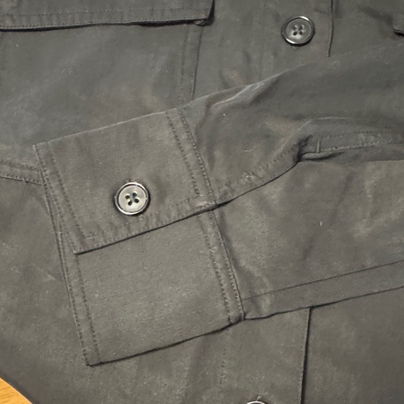 Martha Stewart NWT M Black UTILITY 100% tencel Button-Up shirt - Picture 4 of 5